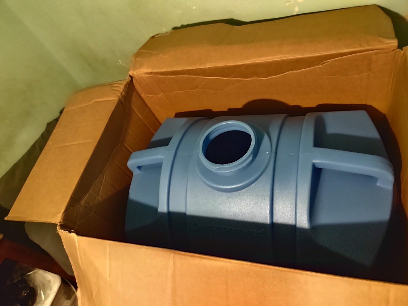 WaterPrepared 35 Gallon Portable Utility Water Tank, Blue customer photo 2