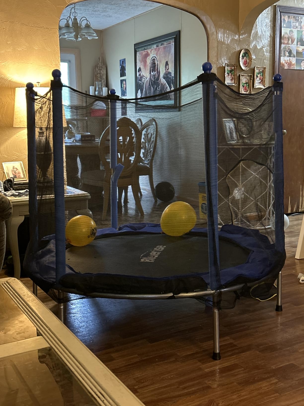 BLUERISE 55'' 72'' Indoor&Outdoor with Enclosure Trampoline for Kids Gifts customer photo 1