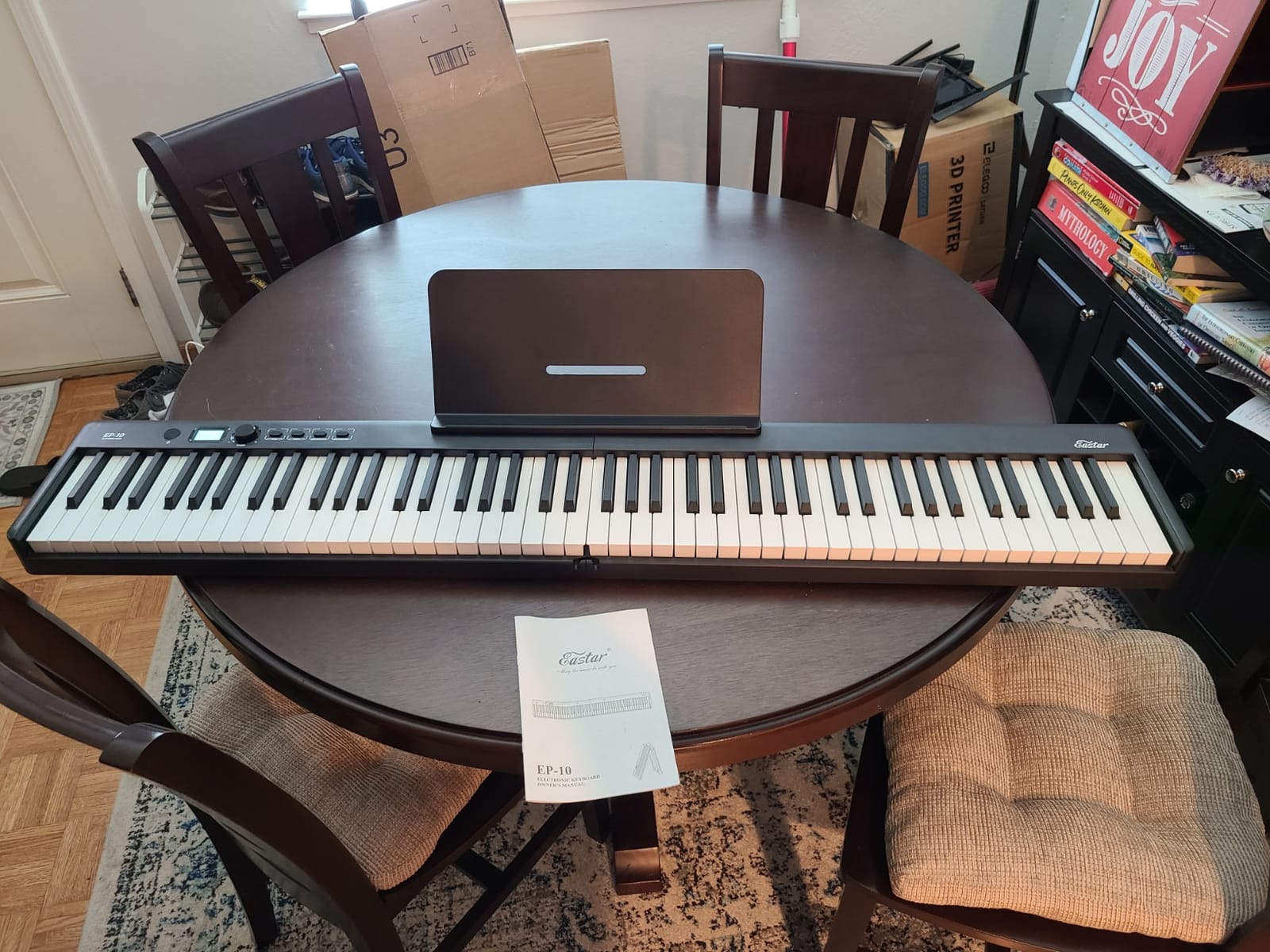 Eastar EP-10 Beginner Foldable Digital Piano 88 Key Full Size Semi Weighted Keyboard, Bluetooth Portable Electric Piano with Piano Bag customer photo 1