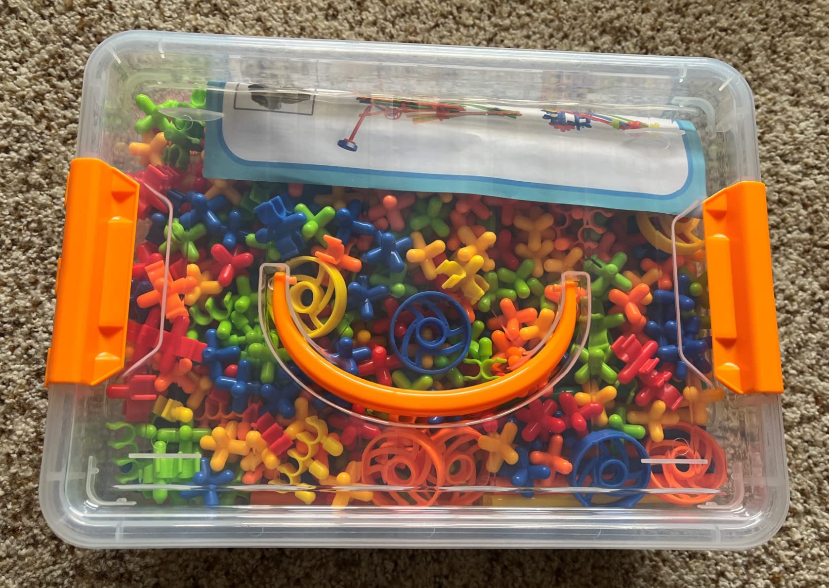 Straw Constructor Toys 600Pcs STEM Building Toy Interlocking Plastic Engineering Thin Tube Blocks Educational Kit for 3 4 5 6 7years Kids Boys and Girls Gift Preschool STEM Toy with Storage Box customer photo 1