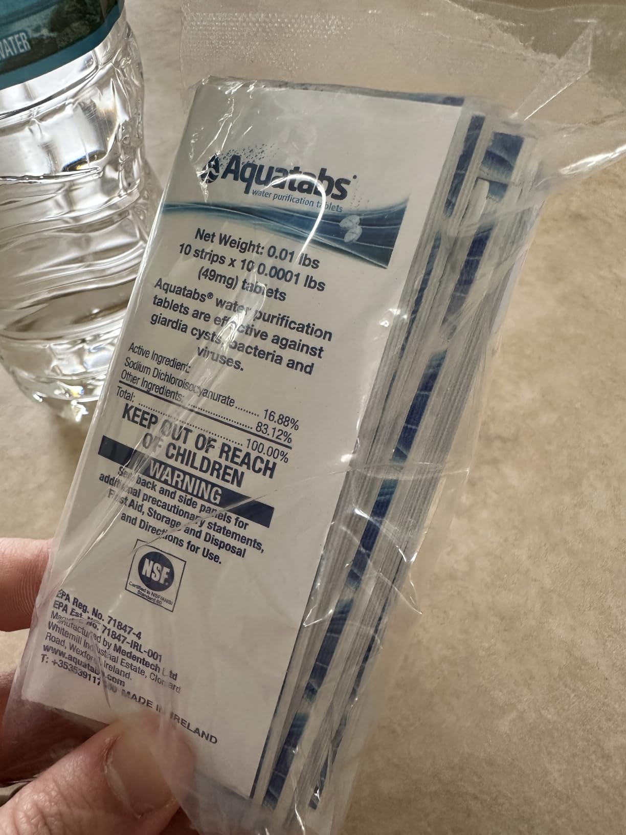 Aquatabs 49mg Water Purification Tablets, 100 Pack, Hiking & Camping customer photo 1
