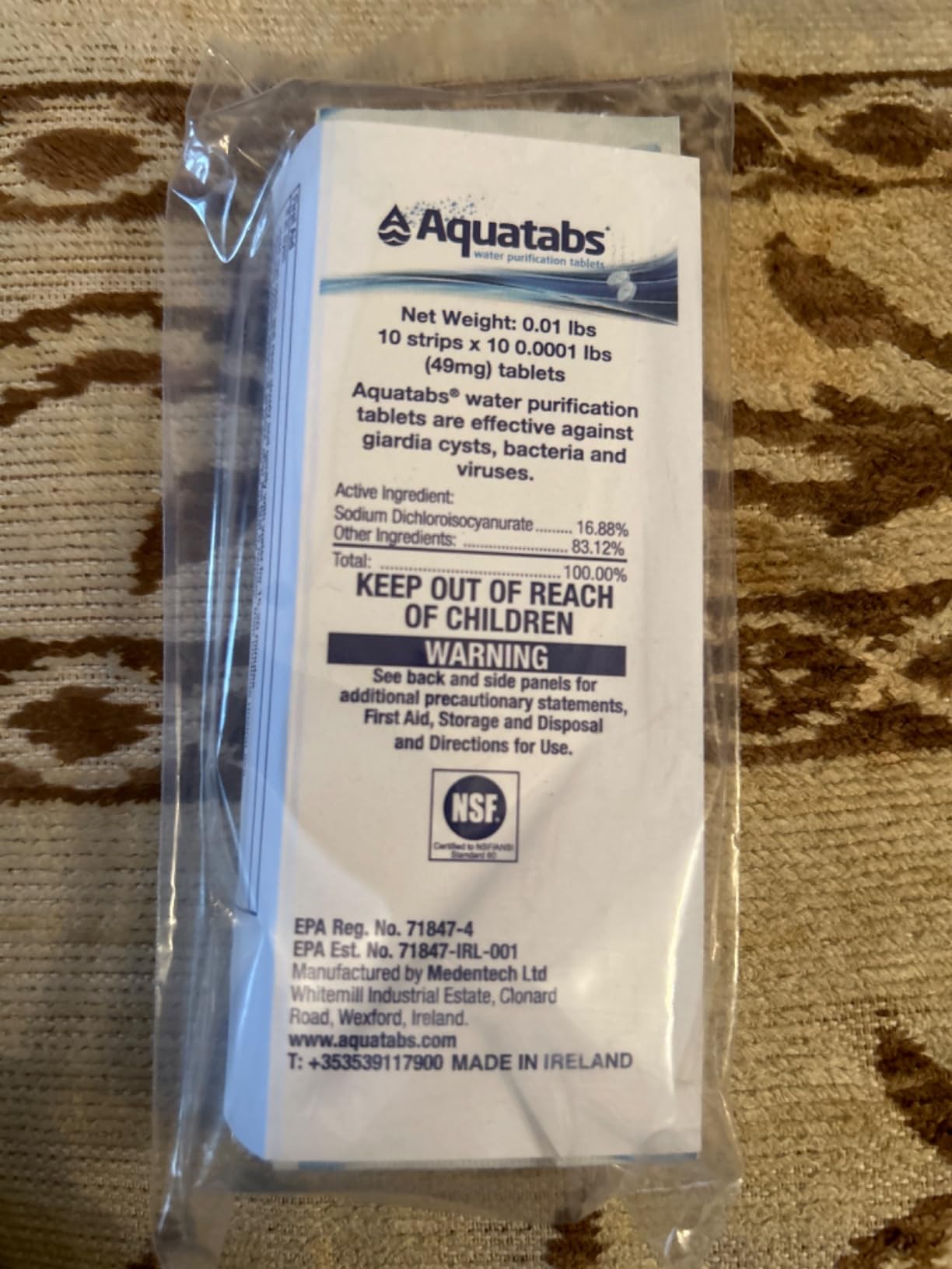 Aquatabs 49mg Water Purification Tablets, 100 Pack, Hiking & Camping customer photo 2