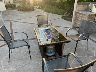 Propane Fire Pit Table,44 Inch 55000 BTU Outdoor Gas Fire Pit Rectangular with Glass Wind Guard for Outside Patio Deck (Gray-Aluminum Top) customer photo 1