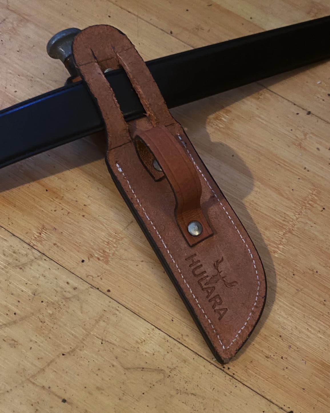 Hulara Genuine Leather Knife Sheath – Handmade Leather Knive Holder with Belt Loop, Fits 4-10