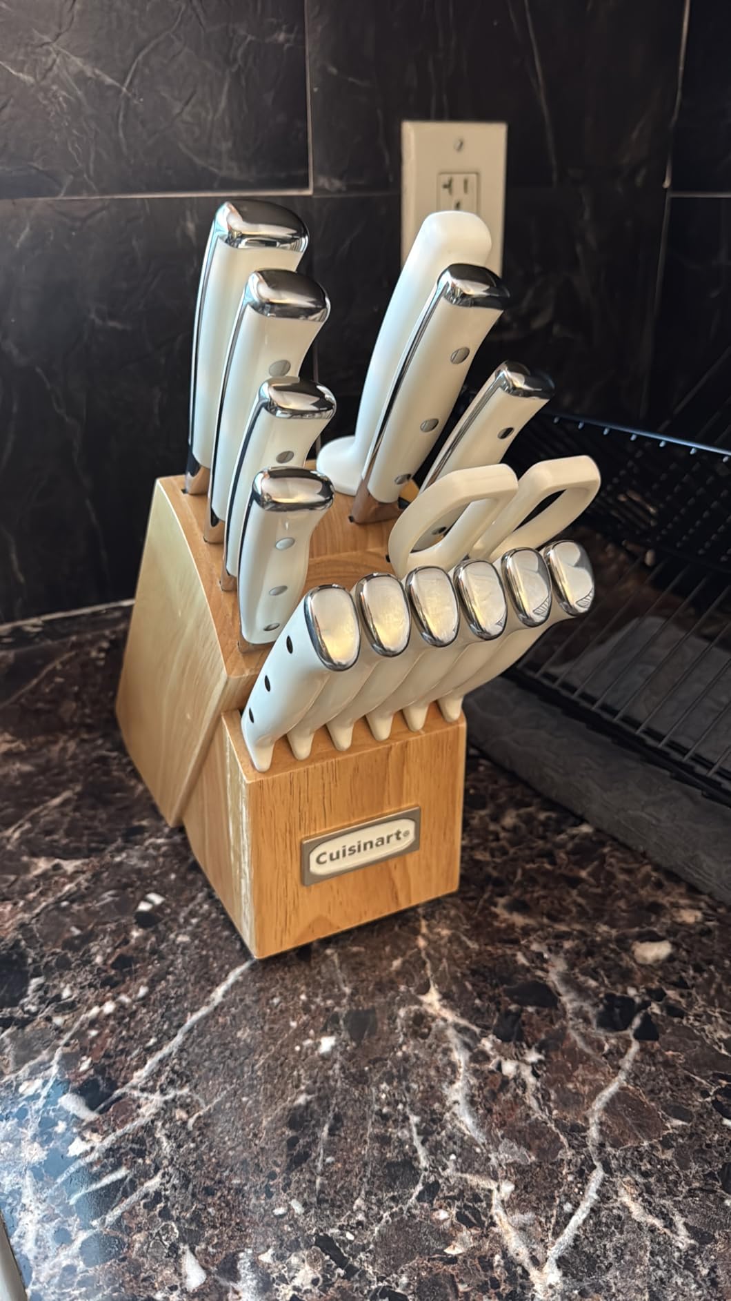 Cuisinart Classic Forged Triple Rivet, 15-Piece Knife Set with Block, Superior High-Carbon Stainless Steel Blades for Precision and Accuracy (Black/Gray) customer photo 1
