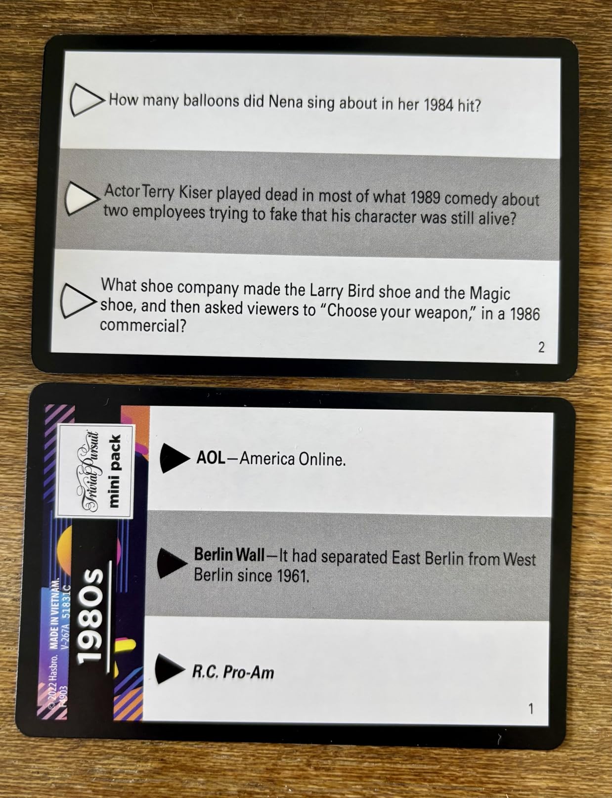 Hasbro Games Trivial Pursuit Mini Packs Multipack, Fun Trivia Questions for Adults and Teens Ages 16+, Includes 4 Game Featuring 4 Decades customer photo 2