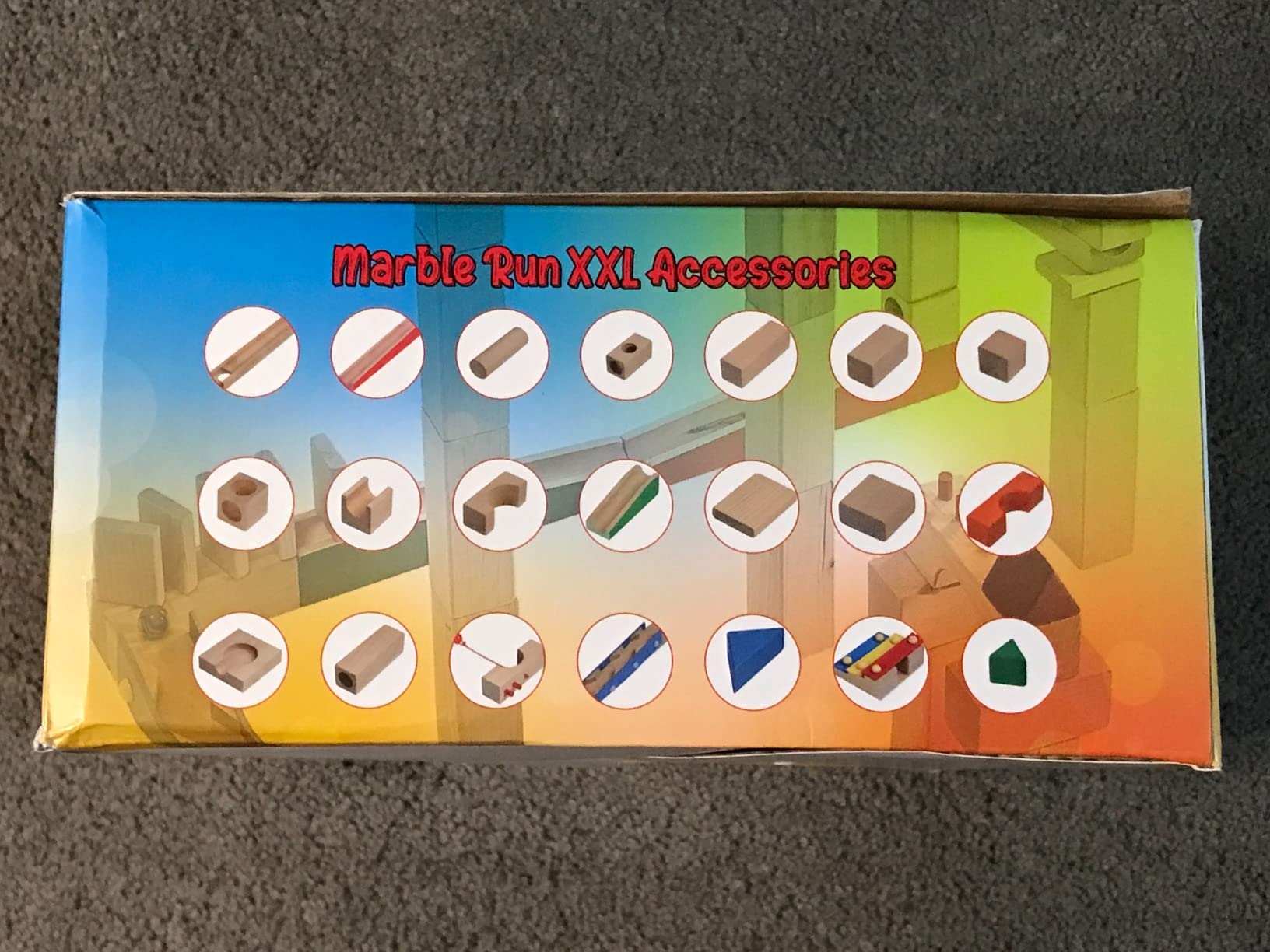 Calmado - 200 pcs Marble Run Wooden Set/Ball Track Set for Kids/Girls/Boys Made of Beech Wood + Bag + Instructions customer photo 1