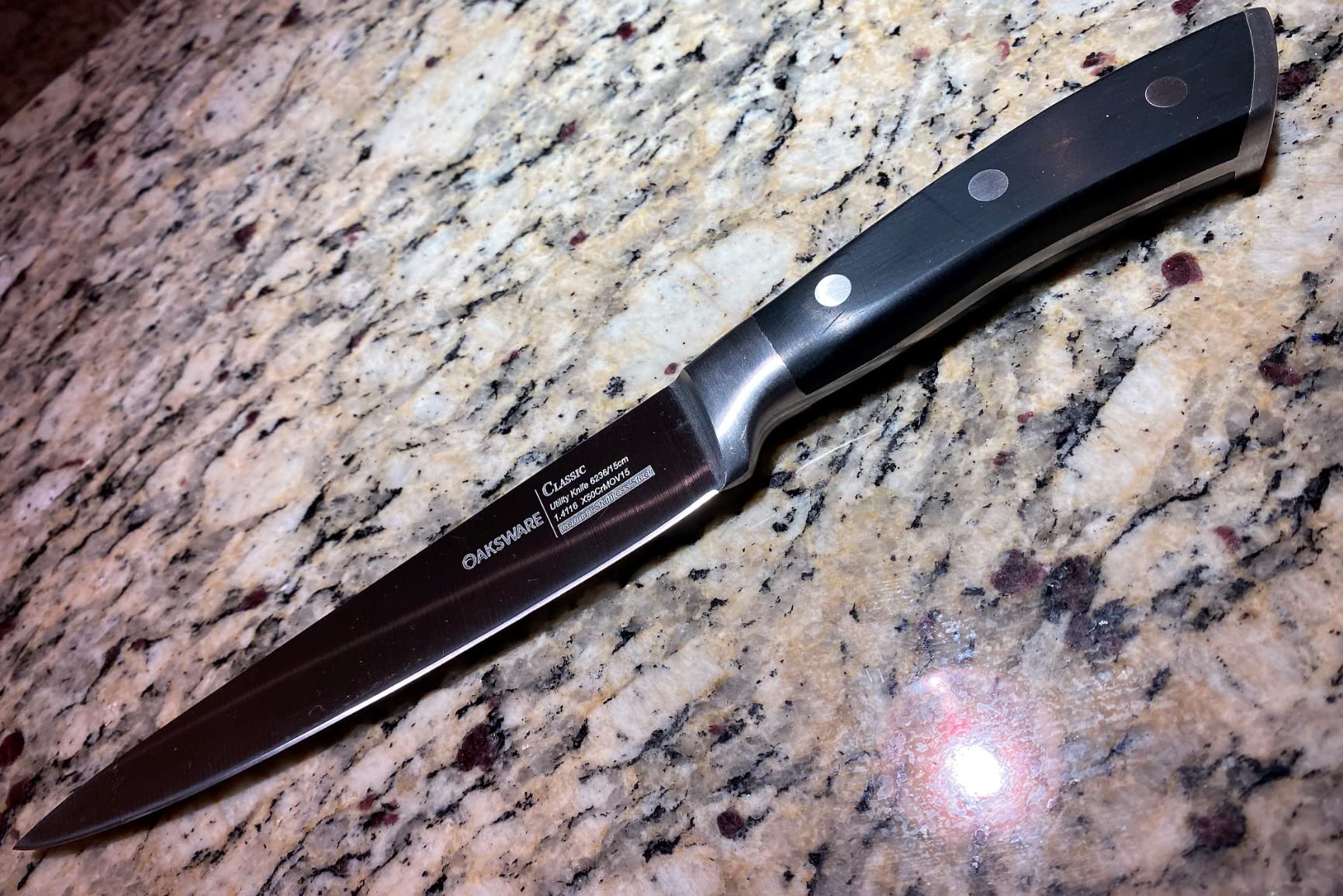 OAKSWARE 5.5 Inch Kitchen Utility Knife, German High Carbon Stainless Steel customer photo 2