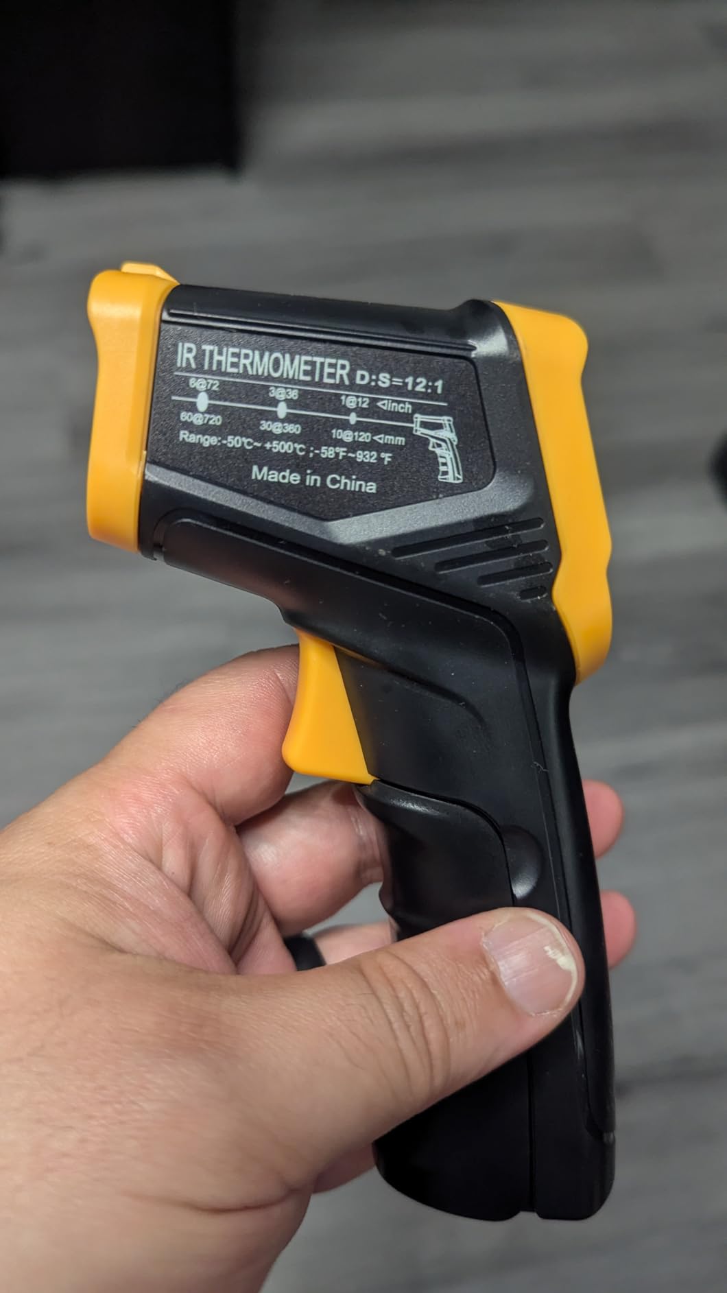 Digital Infrared Thermometer gun for cooking,BBQ,Pizza oven,Ir Thermometer with Backlight,-58℉~932℉(-50℃~500℃) Handheld Non Contact Heat Laser Temperature Gun (Not for Human) customer photo 2