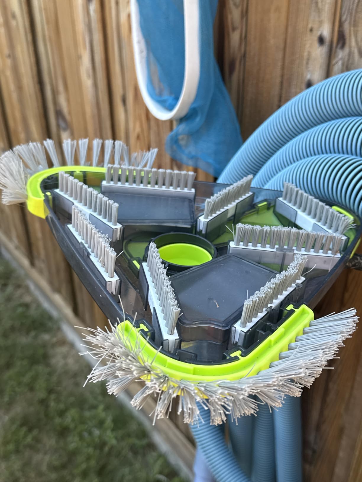 Sepetrel Upgrade Pool Vacuum Head with Side Brush & Universal Rotatable Hose Adapter,Weighted Triangular Shape(Safe for Vinyl Liner Pool) customer photo 1