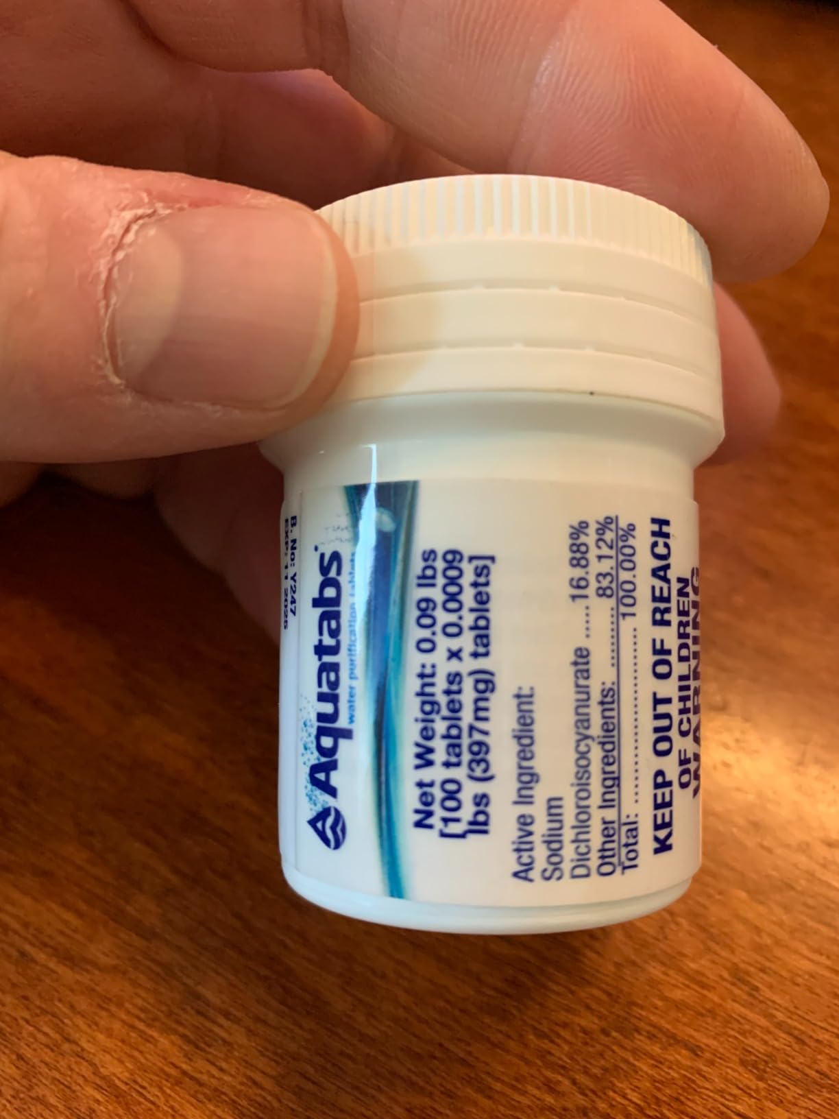 Aquatabs Water Purification Tablets for Drinking - 100 Tablets + 2 Chlorine Test Strips - Water Purifier Starter Kit - for Boat and RV Tanks - By Aquamarine Water Solutions customer photo 2