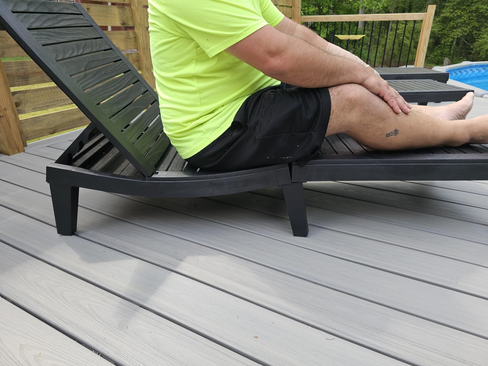 EUNHOO Outdoor Chaise Lounge Set of 2, Adjustable Pool Lounge Chair with 5 Positions Backrest, Waterproof Sun Loungers for Garden Pool Beach Patio Deck Sunbathing customer photo 1