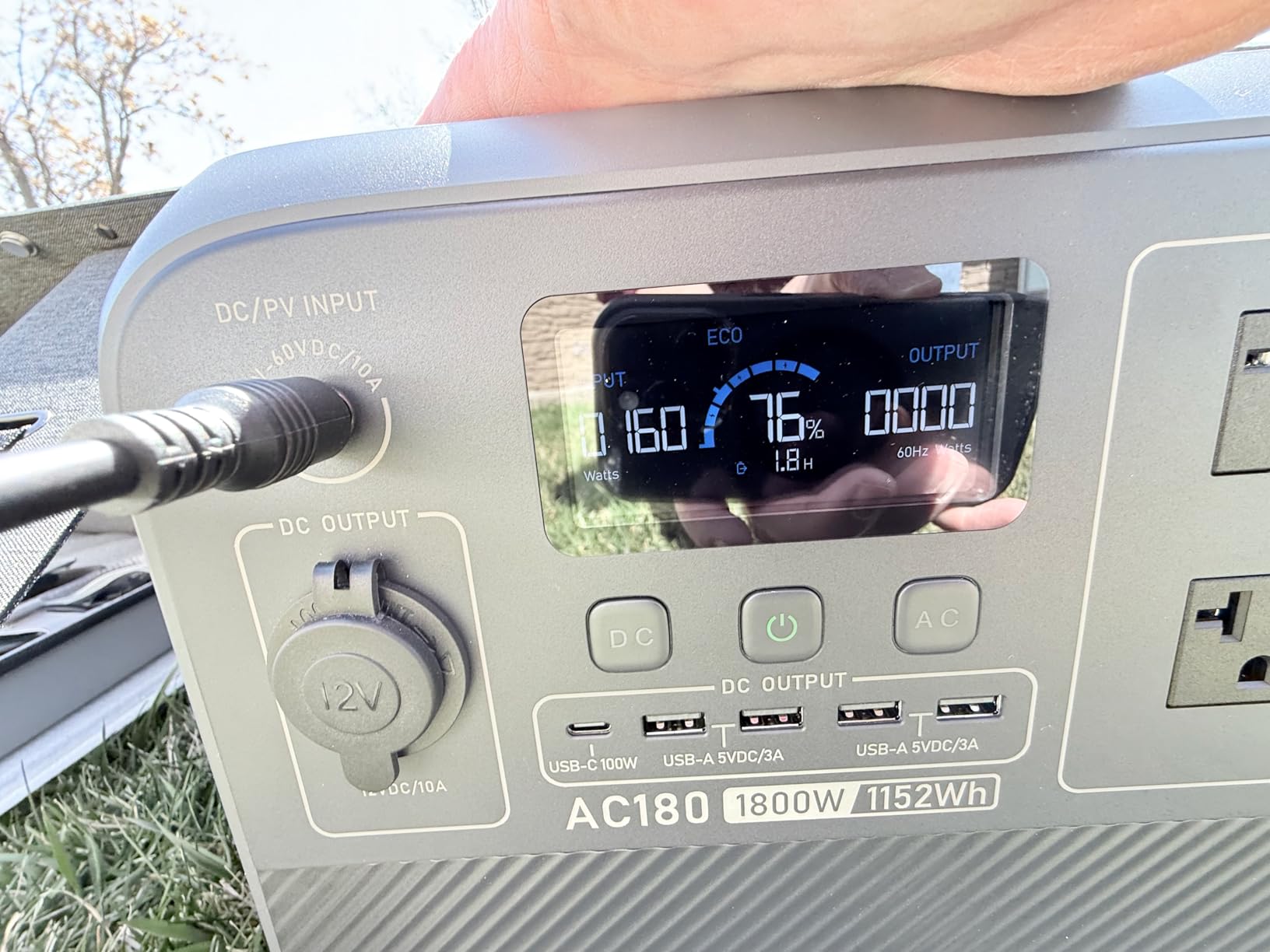 BLUETTI AC180 Solar Generator with 200W Solar Panel Included, 1152Wh 1800W customer photo 1