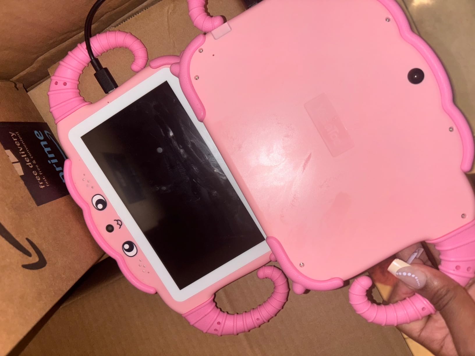 Kids Tablet 7 inch for Kids 3-7 32GB Toddler Tablets with Youtube Case WiFi Dual Camera, Android Learning Software Installed Parental Control Childrens Toddlers Tablet for Boys Girls Ages 3-12, Pink customer photo 2