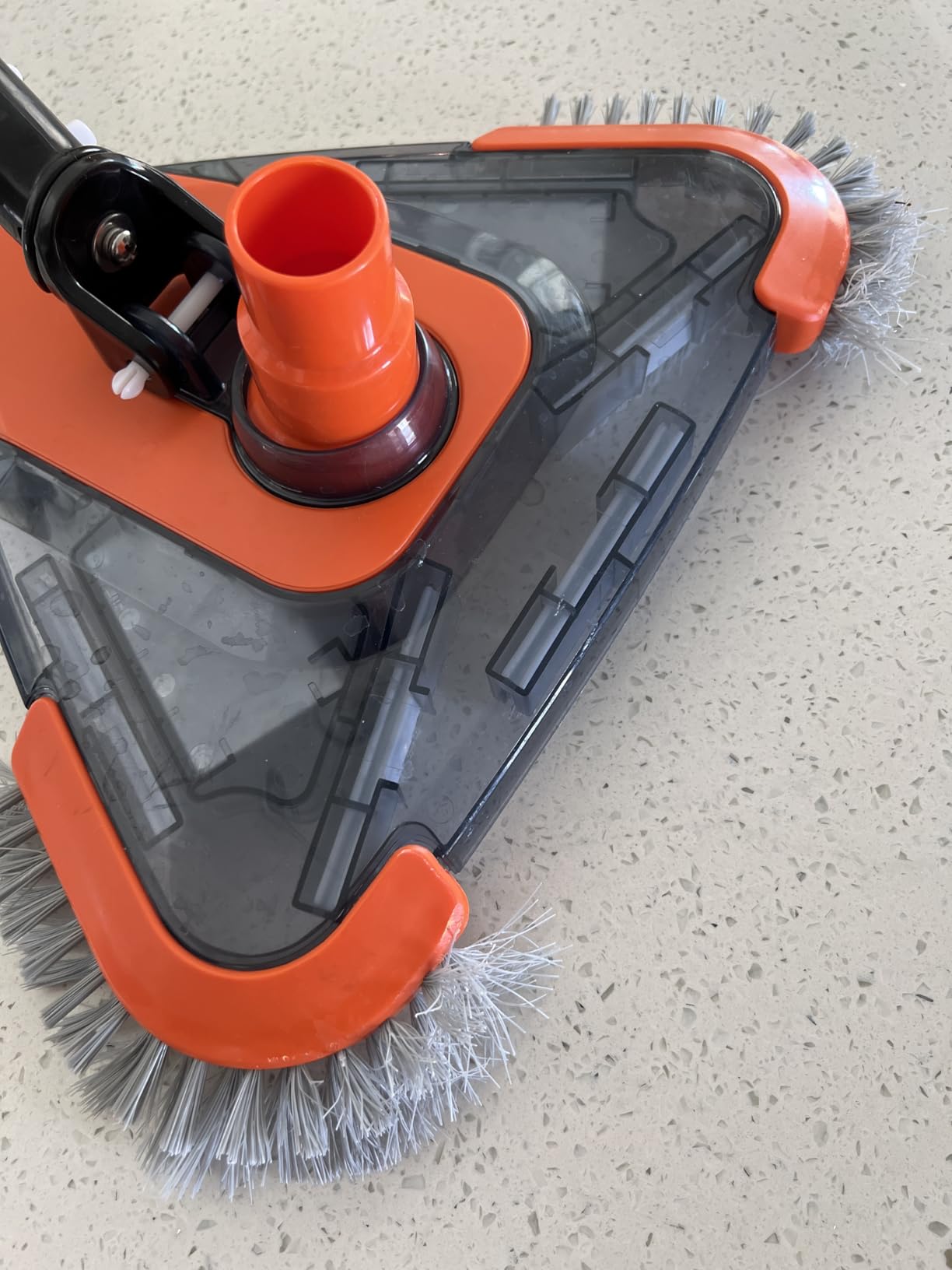 TidyMister Pool Vacuum Head with Direction-Control Handle & Side Brush -Swimming Weighted Triangular Brush Vac with Universal Rotatable Adapter-Deep Clean for Vinyl Liner,Inground & Above Ground Pools customer photo 2