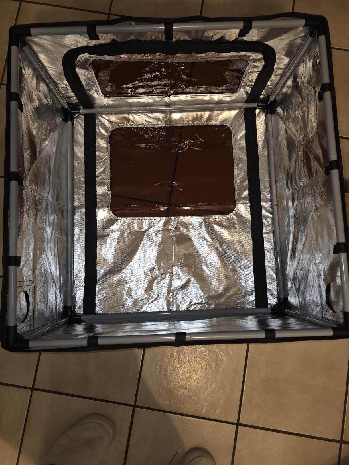Creality Laser Engraver Cover V2.0 Fireproof and Dustproof Protective Enclosure with Exhaust Fan 4000RPM Pipe for Most Laser Cutter, Insulates Against Smoke, Odor and Noise Eye Protection720x720x400mm customer photo 1