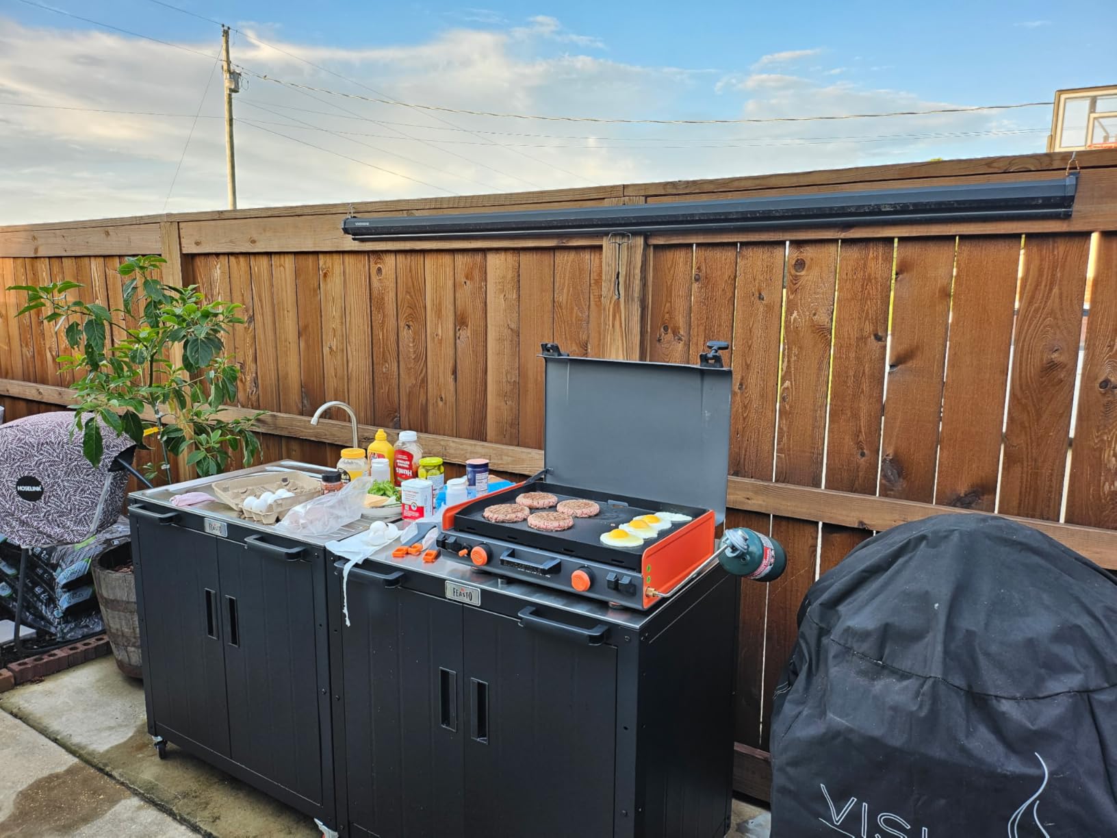 Feasto Modular Outdoor Kitchen Island with Storage and Stainless Steel Top customer photo 2