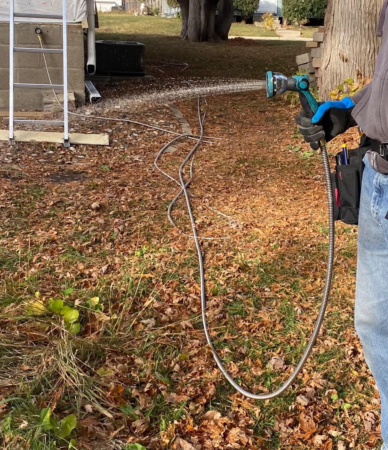 50FT Garden Hose, Stainless Steel Water Hose, Metal Hose Flexible with a 10-Mode Nozzle Sprayer, No Kink, Lightweight, Puncture Proof, Ideal for Yard, Lawn, Outdoor, 5/8'' Outside Diameter customer photo 1
