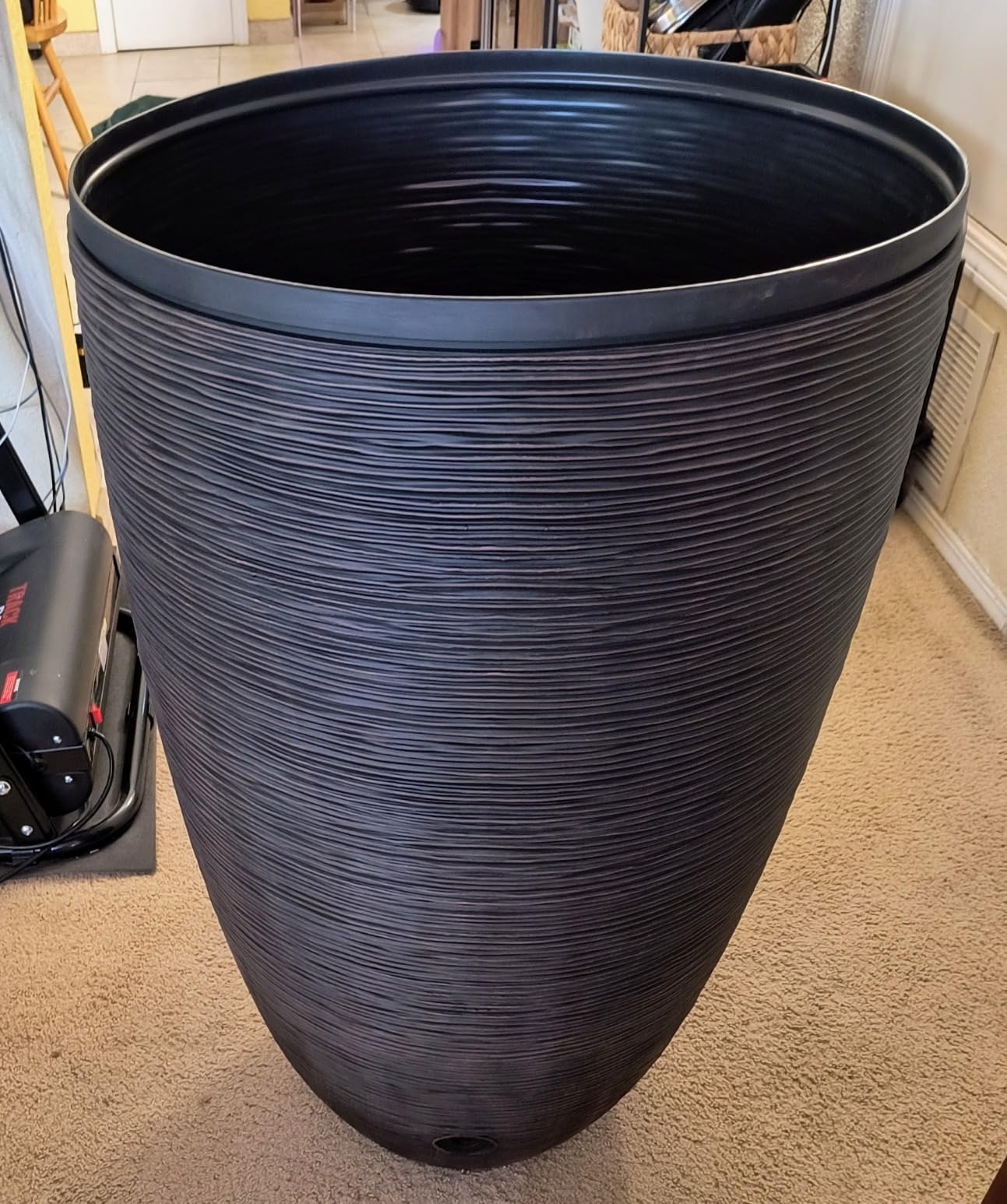 RTS Home Accents 50-Gallon Newport Rain Barrel with Stand and Removable Lid, Bronze Color customer photo 2