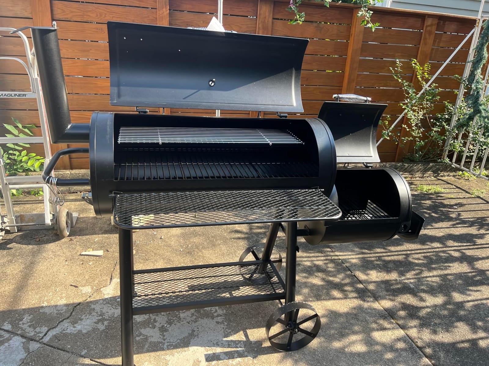 Offset Smoker Charcoal Grills with 37 Inch Cook Chamber for Outdoor Cooking customer photo 2
