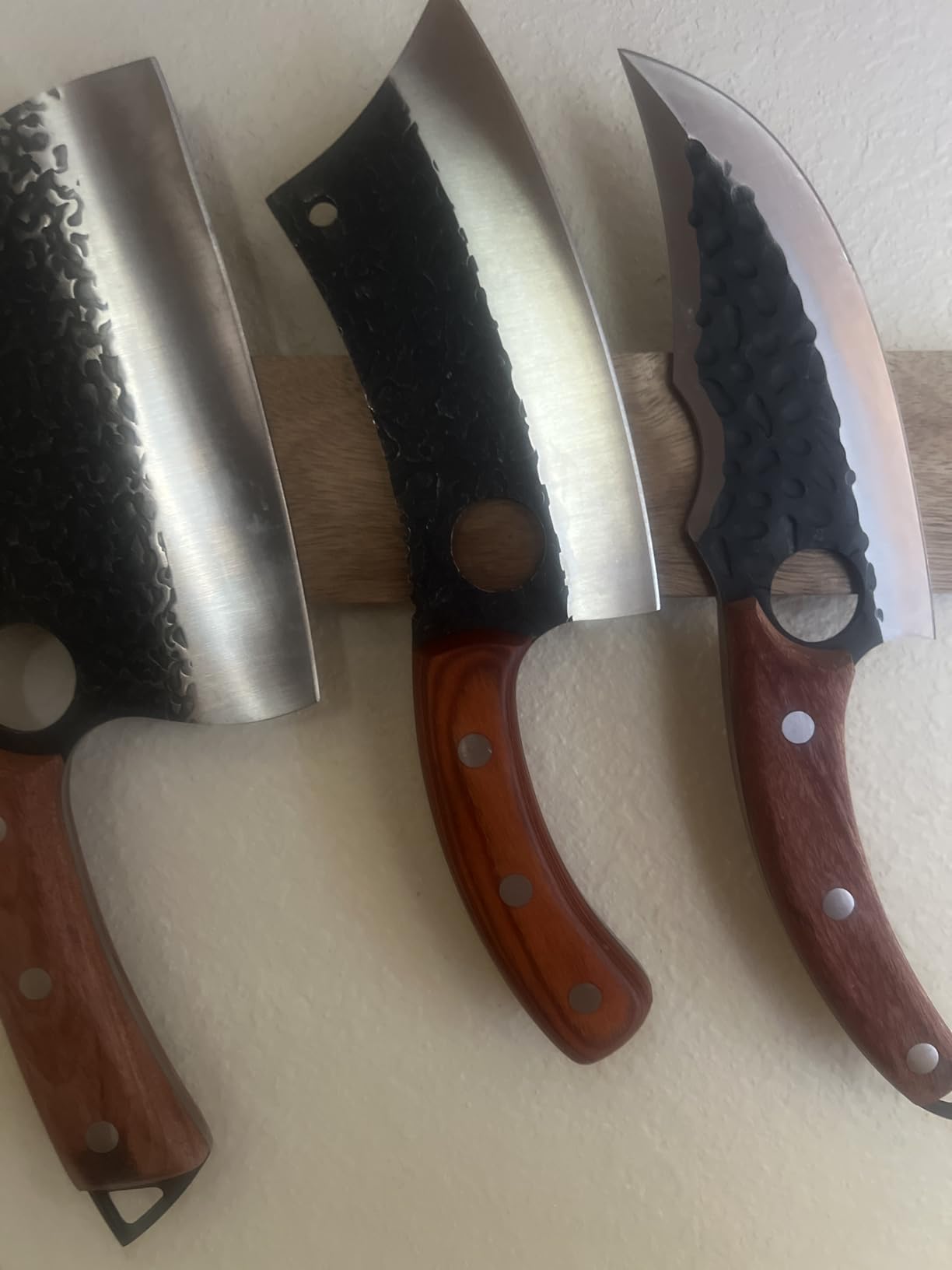 Huusk Kitchen Knife Set - Hand Forged Viking Chef Knives for Meat, Men Gift customer photo 1