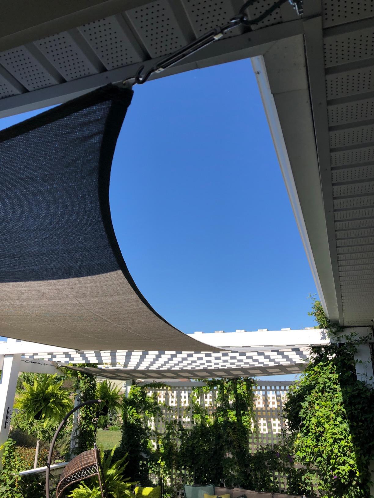 ColourTree 15' x 24' Turquoise Rectangle Sun Shade Sail for Garden customer photo 2