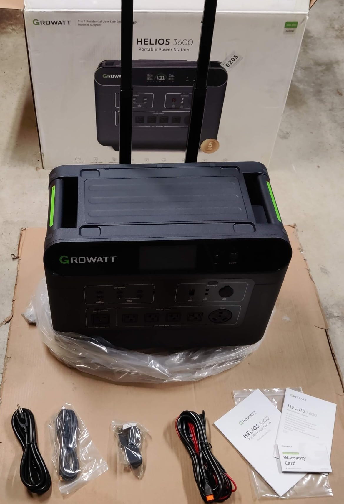 GROWATT HELIOS 3600 Portable Power Station, 3600Wh LFP Solar Generator customer photo 2