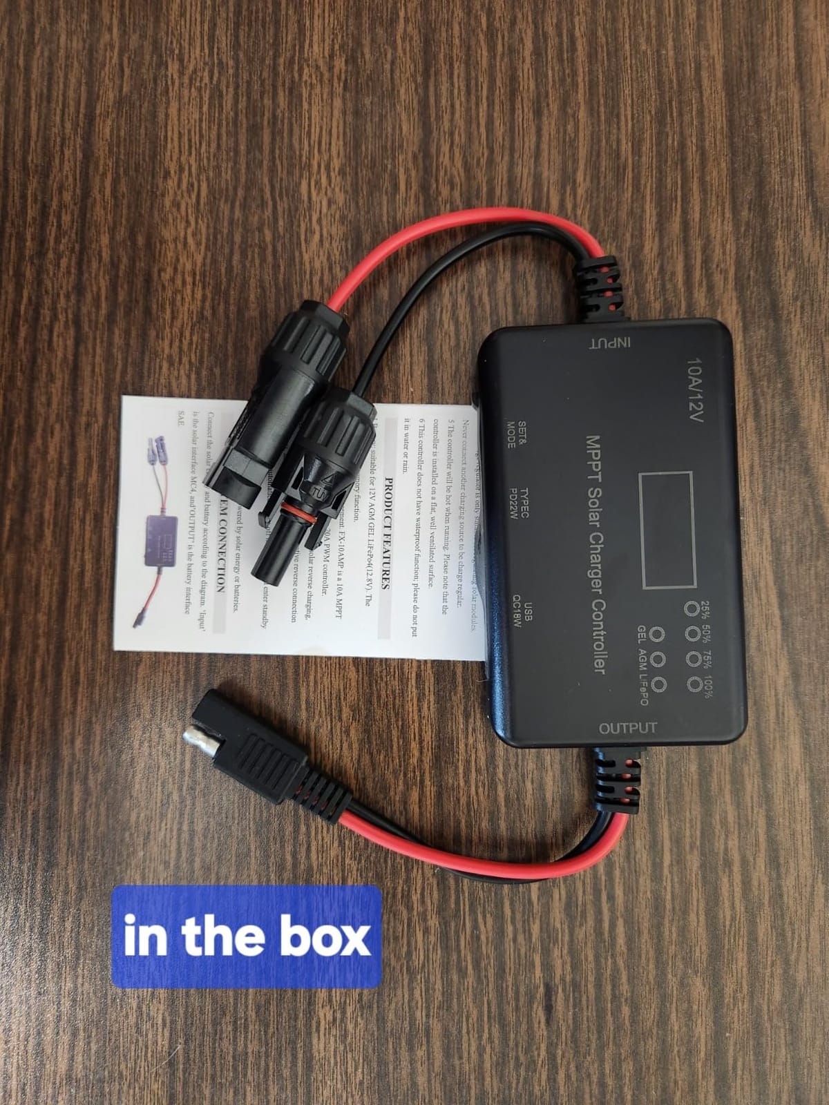 SUNAPEX MPPT Solar Charge Controller 12V 10A for LiFePO4 AGM Gel Batteries customer photo 2