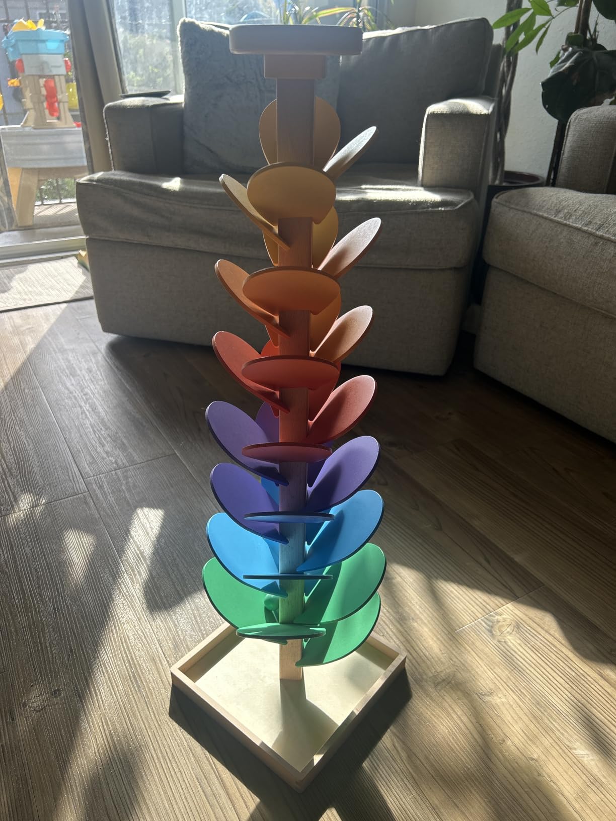 Wooden Marble Run Music Tree Montessori Toys Marble Ball Run for 3-5 customer photo 2