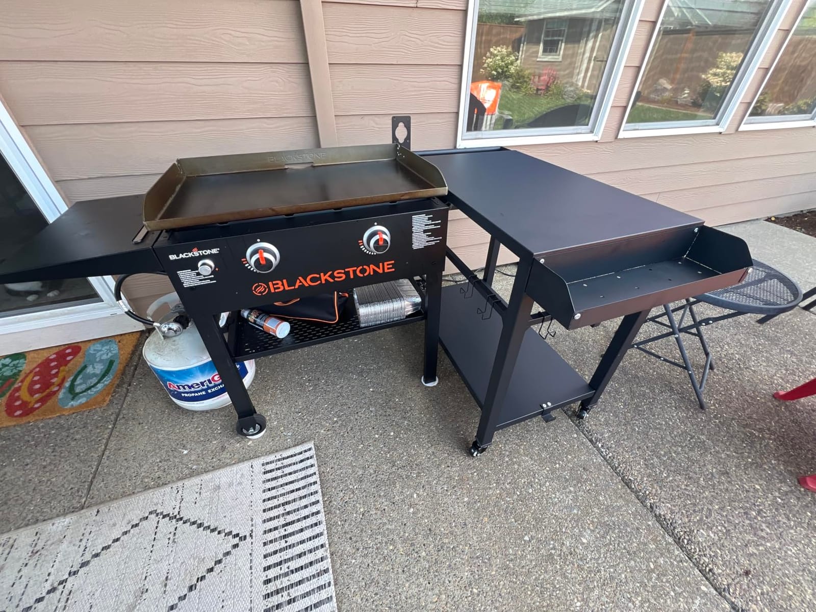 SUNCROWN Outdoor Grill Table with Wheels, Kitchen Cooking Prep Tables Movable BBQ Grill Cart for Garden, Camping, Home Party, Bar, Pizza Oven Table Stand customer photo 1
