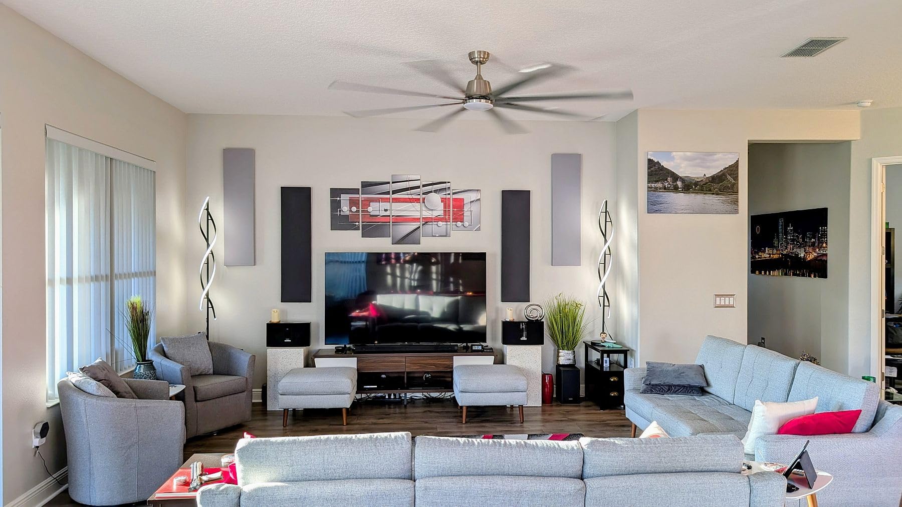72 In Industrial Large Celing Fan No Light,8 Aluminum Blades,Matte Black customer photo 2