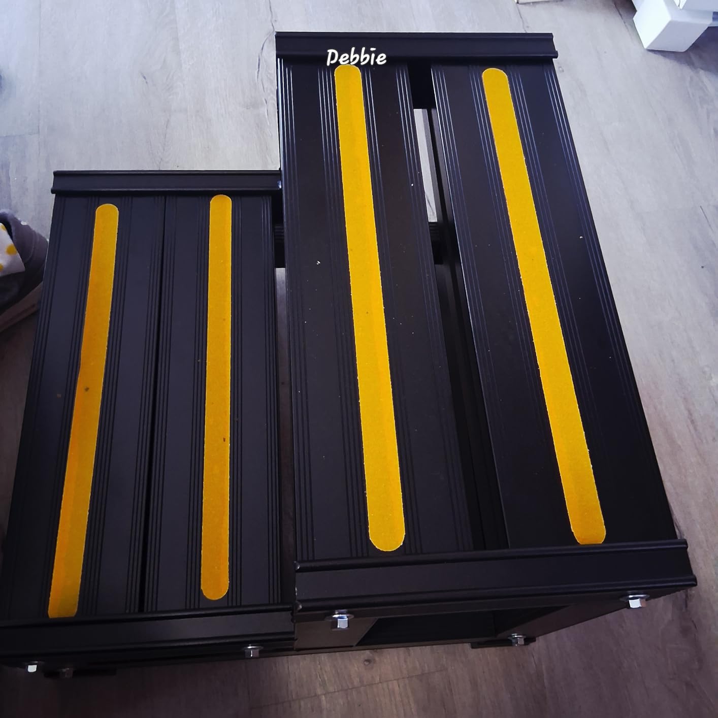 RV 2 Step Aluminum Hot Tub Step Spa Step-Heavy Duty Metal Indoor/Outdoor High Riser Half Step - Non-Slip All Weather Top & Feet Mobility Assistance -Patent Pending customer photo 1