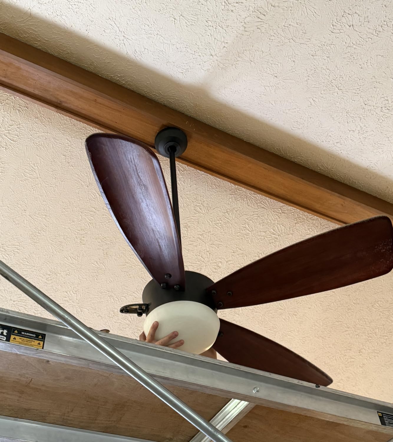 72'' Black Large Ceiling Fan No Lights for Garage Shop customer photo 1