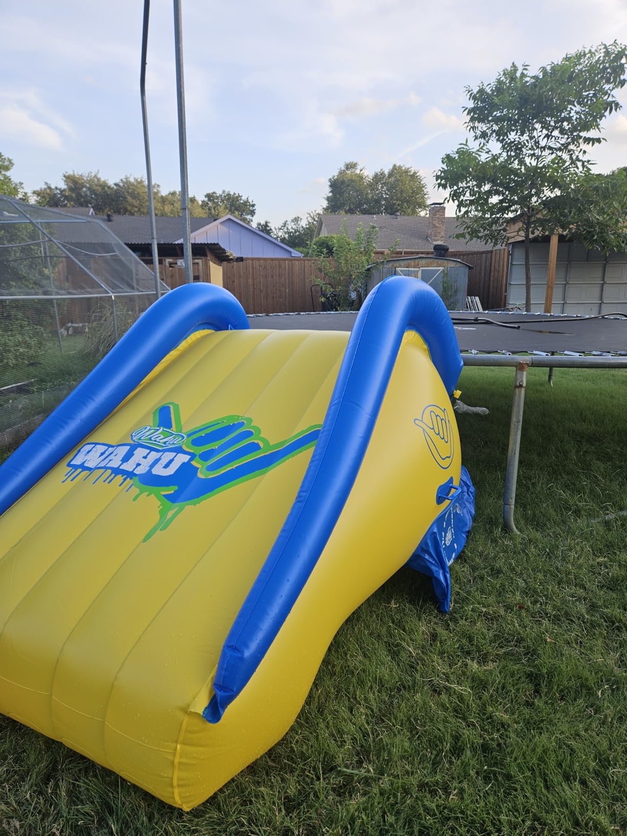 Wahu Rippa Dippa Pool Slide | Steep, Fast Ride with Continuous Spray | Backyard Inflatable, Durable & Colorful Water Slide | 7.2ft Long x 4.6ft High, Weight Limit of 154lbs | Ages 6+ customer photo 1