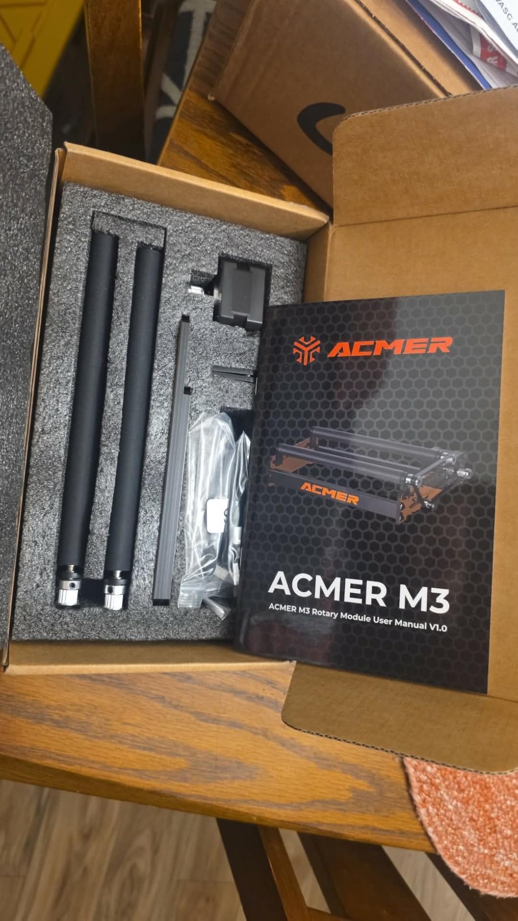 ACMER M3 Laser Rotary Roller, Rotary Module for Cylindrical Engraving customer photo 1