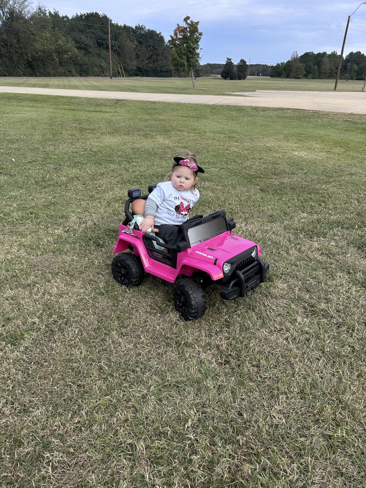 Ride on Police Car, 12V Kids' Electric Vehicles W/Parents Control, Ride on Toys for Toddlers with Music, Four-Wheels Suspension, USB, Headlights, Police Car customer photo 1