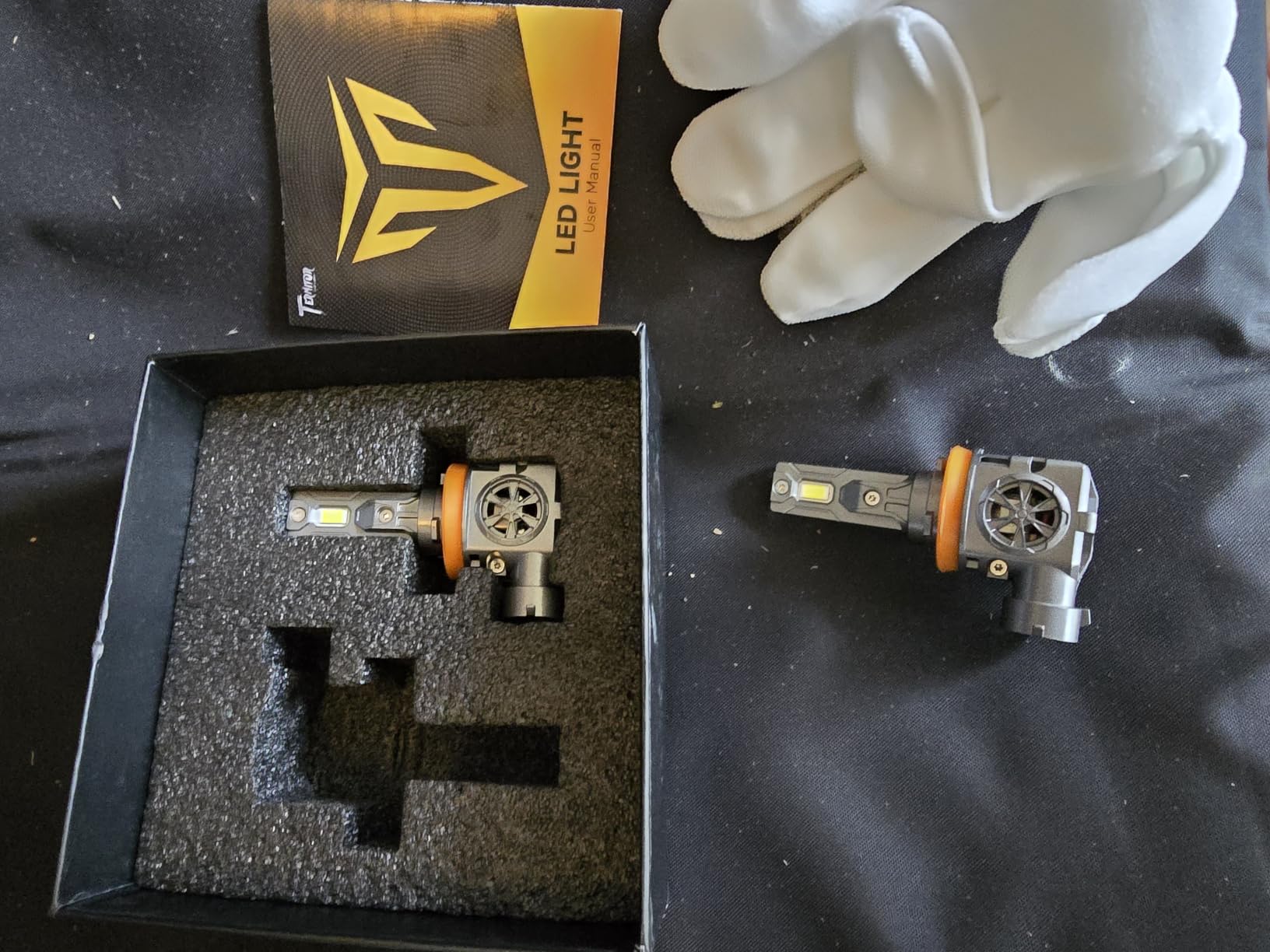 Termitor Latest H11 9005 LED Head1ight Bulbs Combo, 150,000LM LM High/Low Beam, 85K+ Hours Long Service Life, 6500K Cool White, Real 1:1 Halogen Size H9 HB3 Off-Road Light for Car UTV SUV, Plug N Play customer photo 2