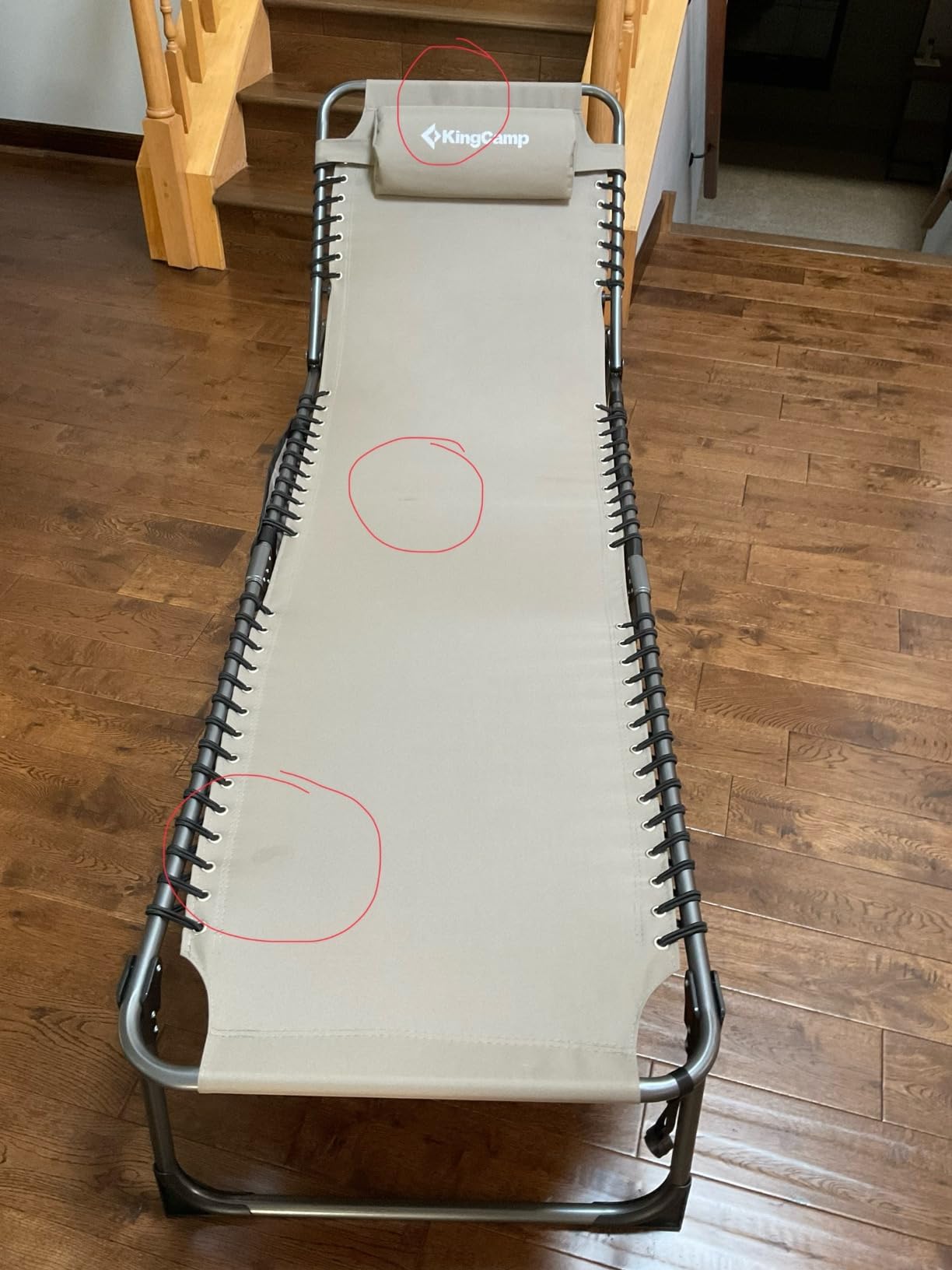 KingCamp 400LBS Tanning Chair with Face Hole, Beige 1‑Pack customer photo 1