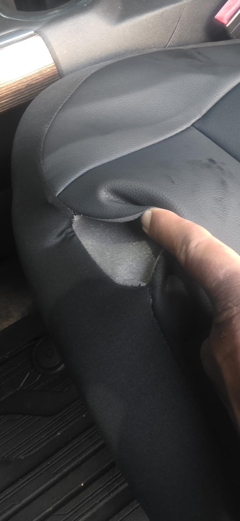 GIANT PANDA 2PCS Front Seat Covers for Chevy Silverado & GMC Sierra 1500 2500 3500 2007-2026 Crew Extended Double Cab Pickup,Custom Fit Chevy & GMC Truck Seat Protectors,Faux Leather (Black) customer photo 2