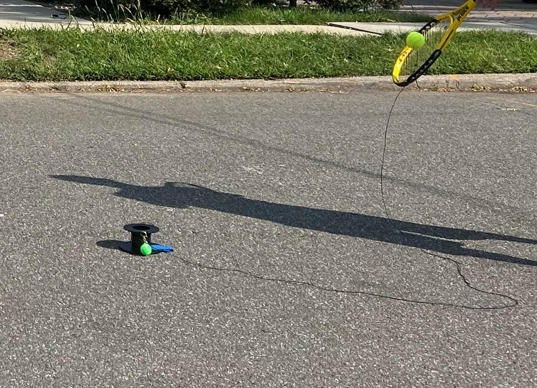 Professional Tennis Trainer, Solo Practice Rebounder for Tennis Training customer photo 2