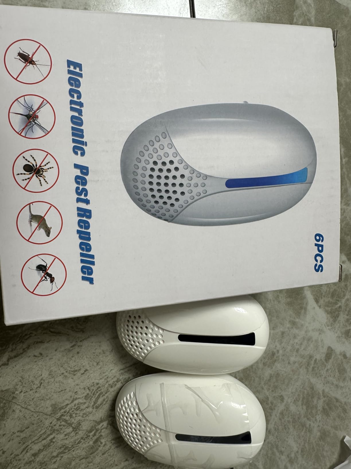 2026 Upgraded Ultrasonic Pest Repeller Indoor, Plug-in Mouse Traps, WHT 6P customer photo 1