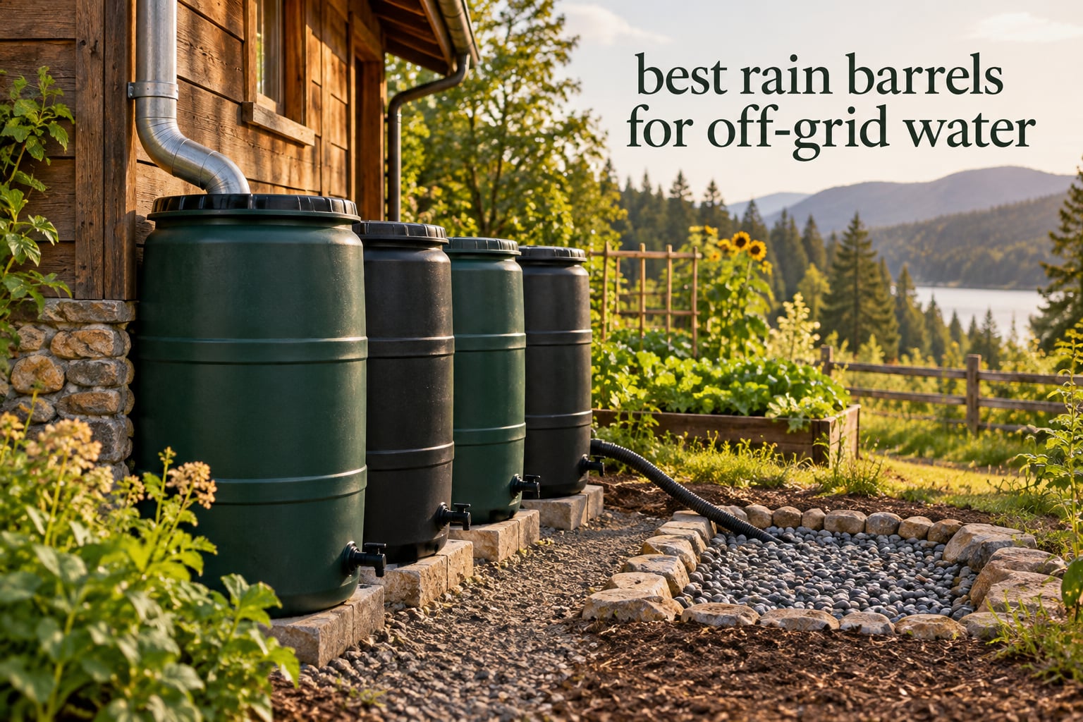 best rain barrels for off-grid water