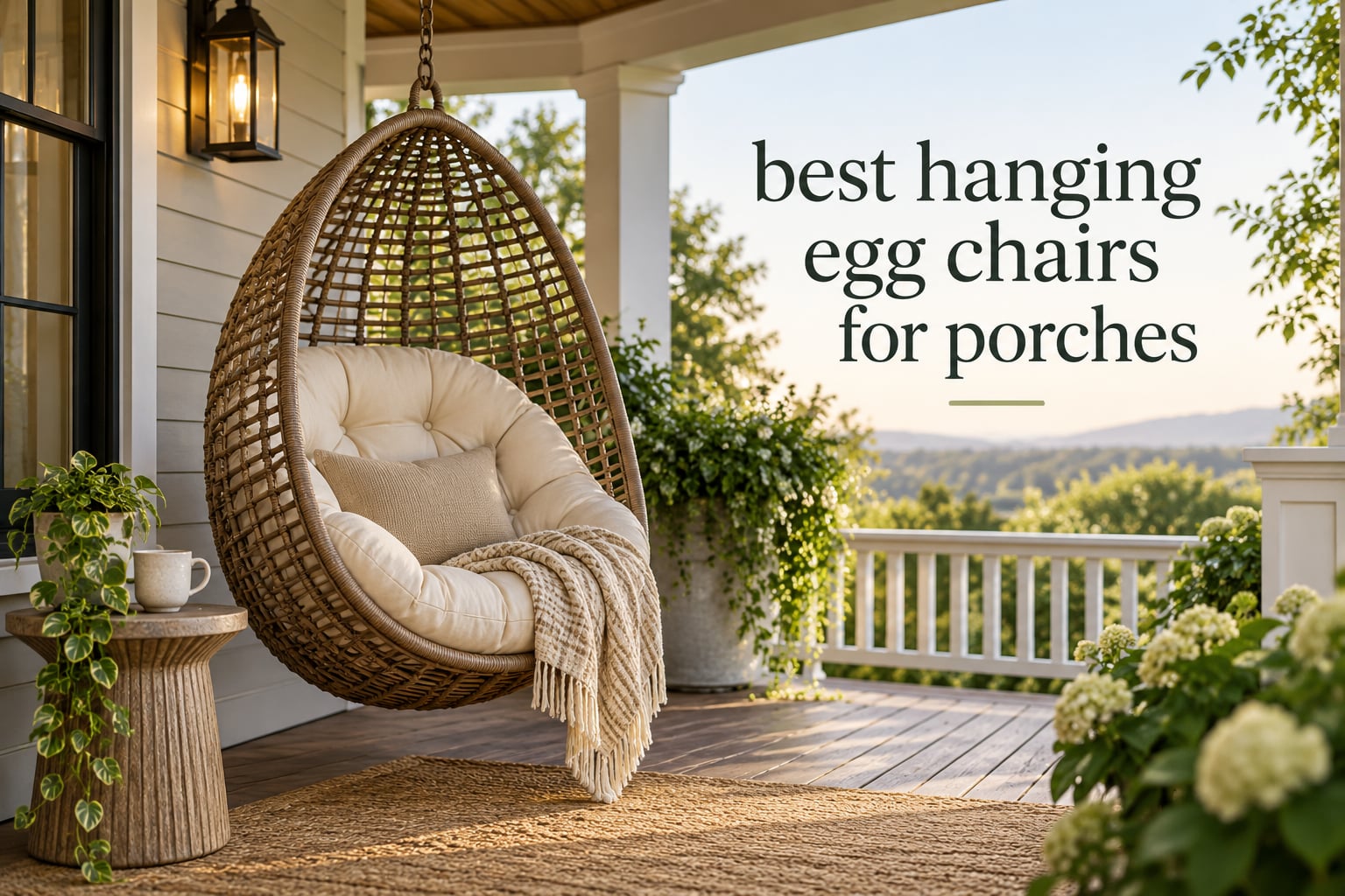 best hanging egg chairs for porches