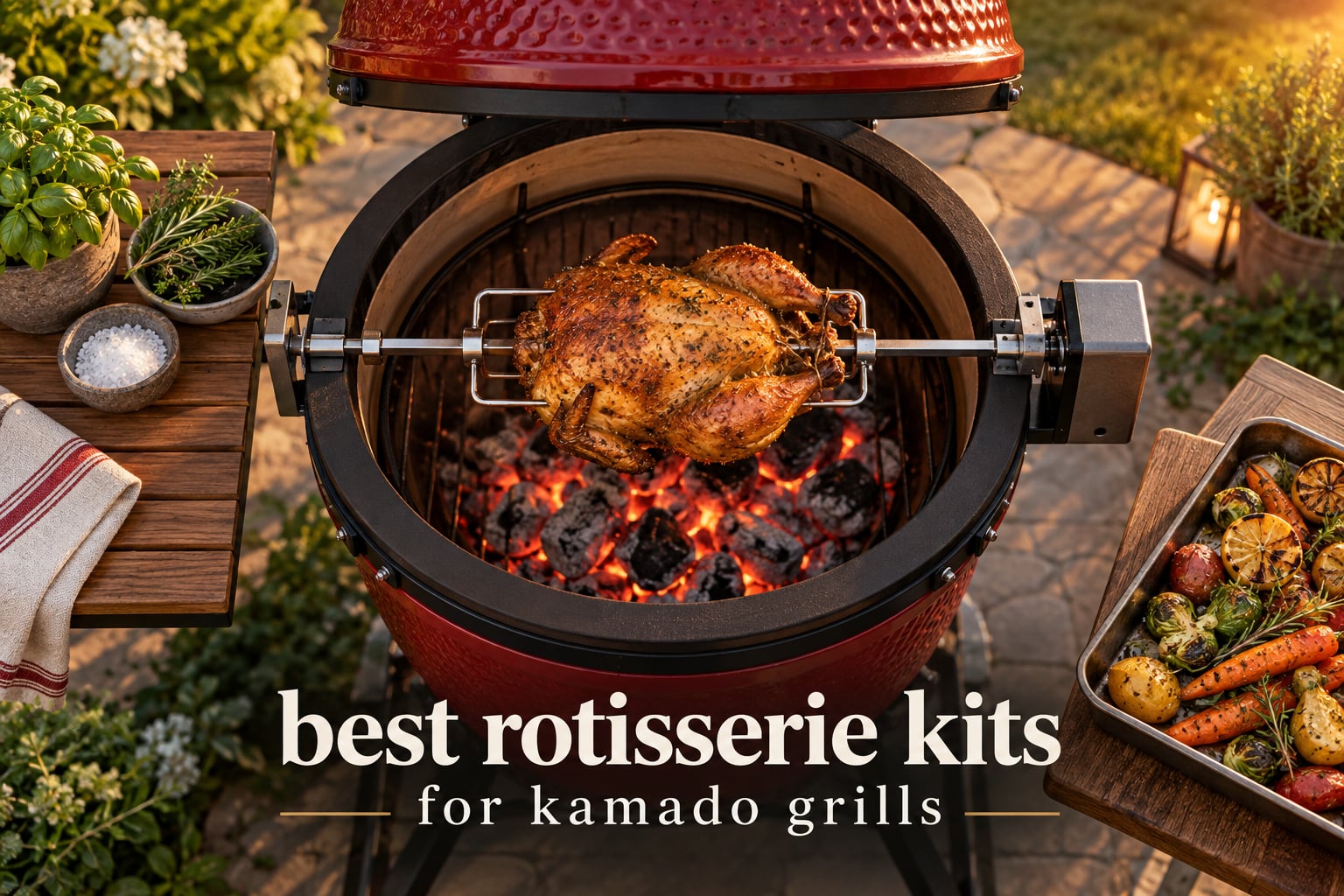 best rotisserie kits for kamado grills