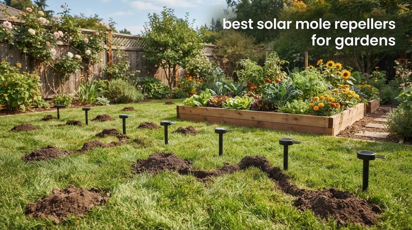 best solar mole repellers for gardens