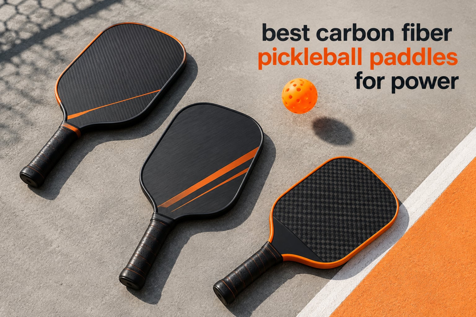 best carbon fiber pickleball paddles for power