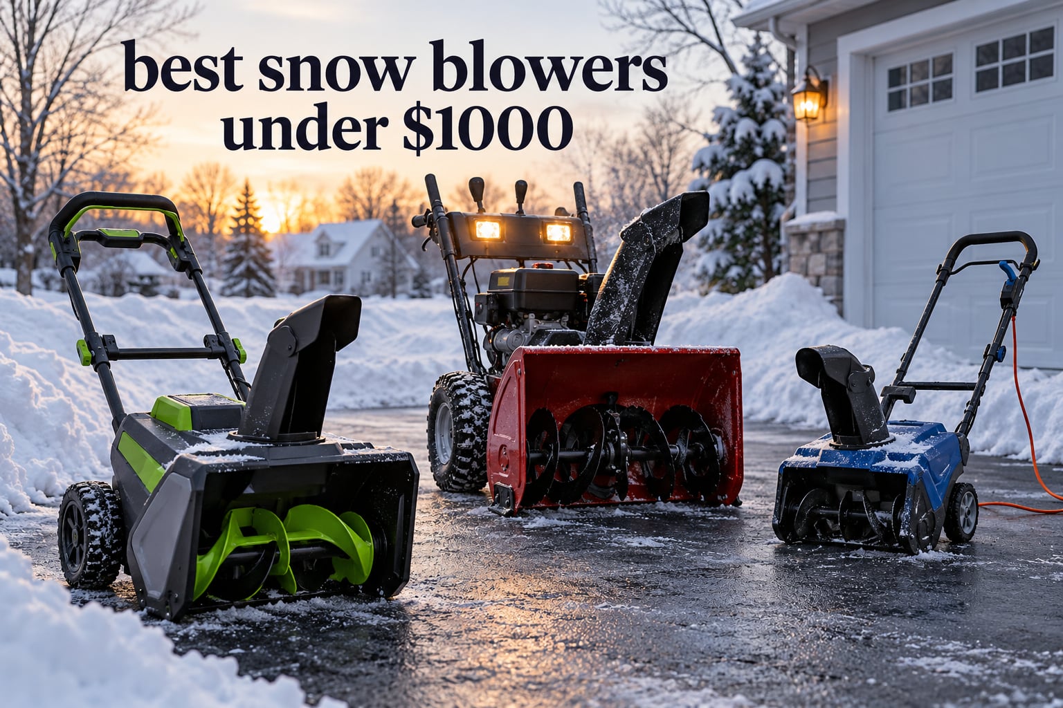 best snow blowers under $1000
