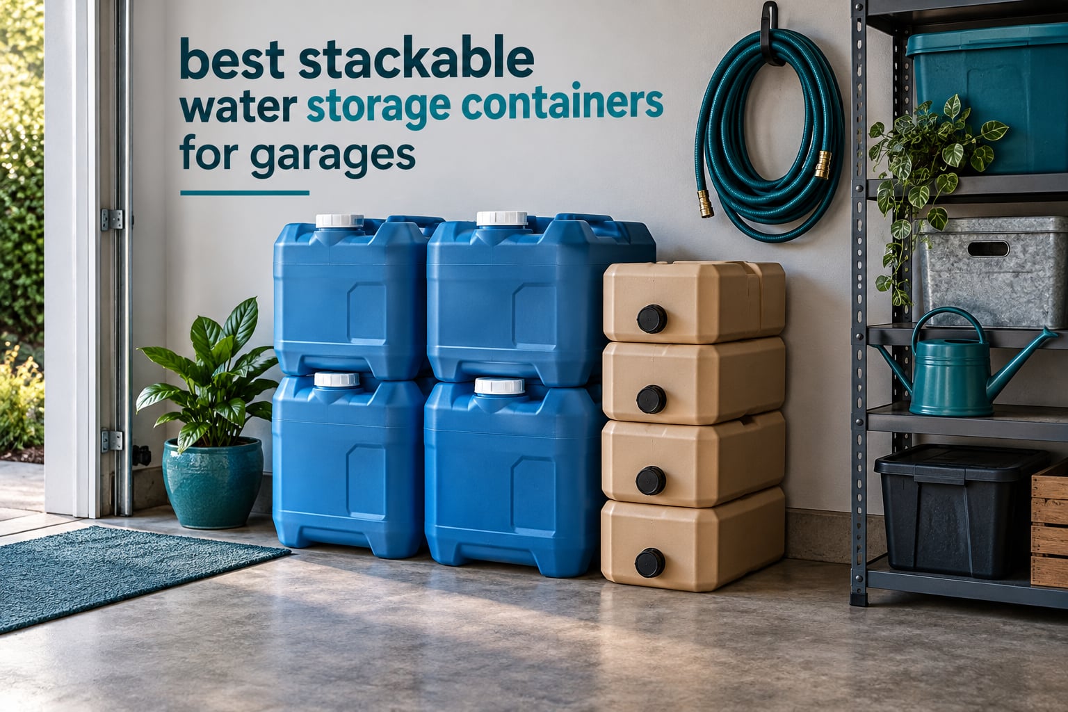 best stackable water storage containers for garages